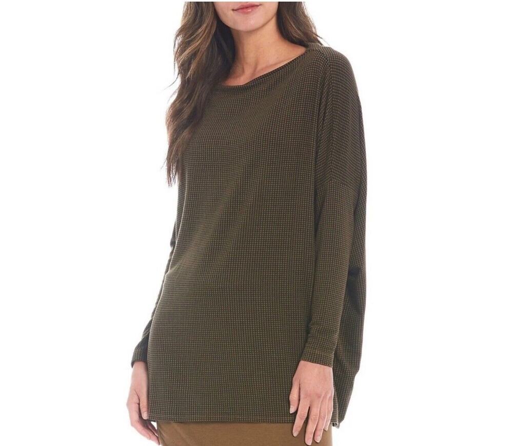 Bryn Walker Dimitri Nocola Houndstooth Tunic Top Size Medium